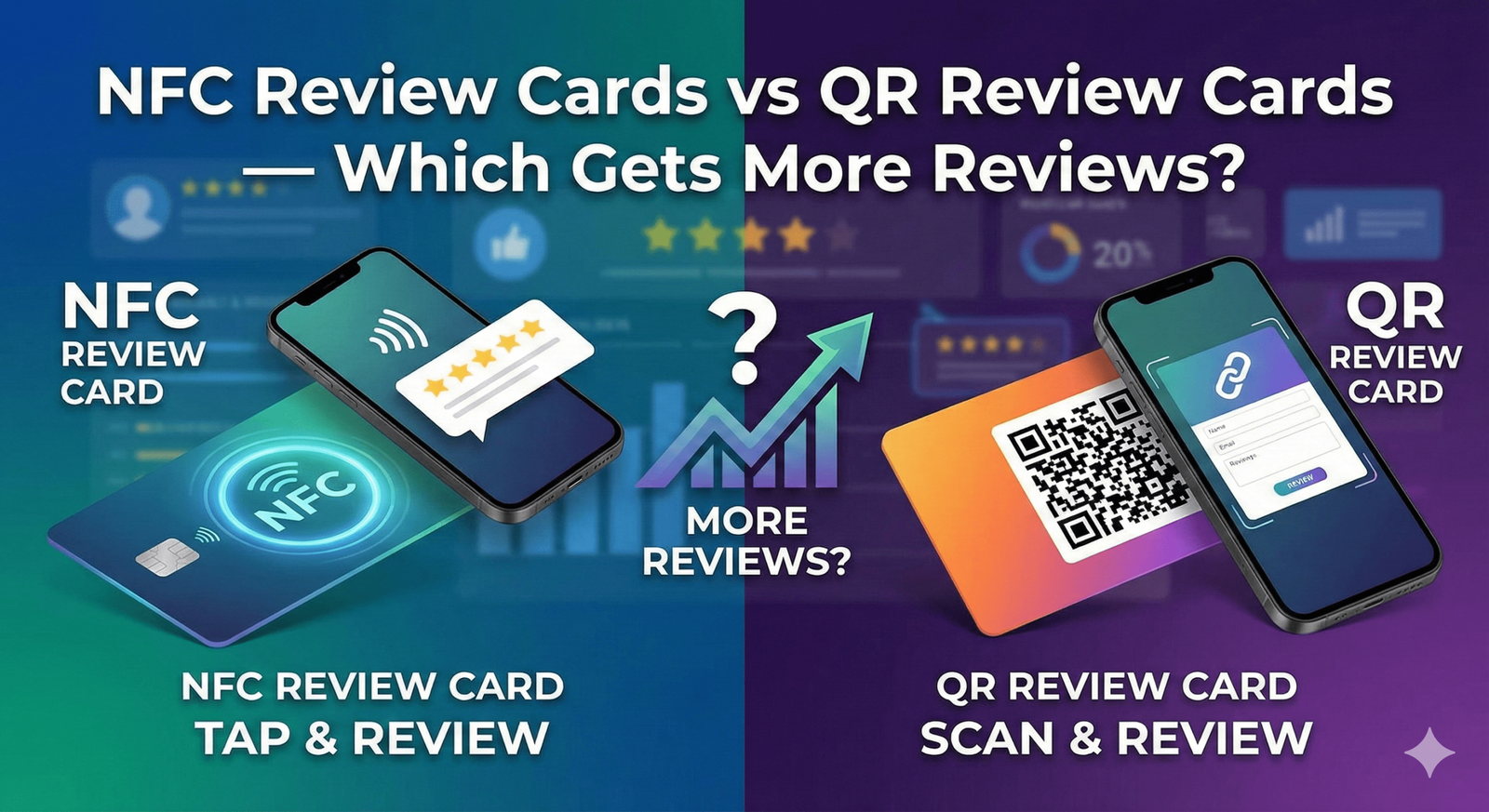 NFC Review Cards vs QR Review Cards